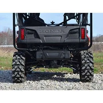 SuperATV Heavy Duty High Clearance Rear A-Arms with 1.5" Offset for Honda Pioneer 1000/1000-5 (2016+) - New UHMW Bushings Included!