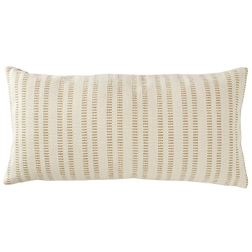 Stone & Beam Decorative Stripe Throw Pillow in Tan