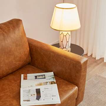 Stylish Kingfun 65" Faux Leather Loveseat for Small Spaces