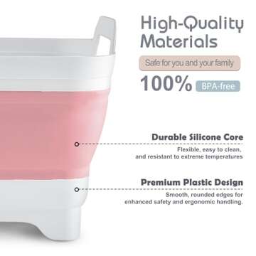 2.4 Gal Collapsible Dish Basin for Camping & Kitchen