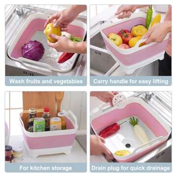 2.4 Gal Collapsible Dish Basin for Camping & Kitchen