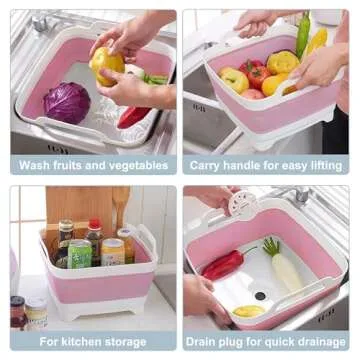 2.4 Gal Collapsible Dish Basin for Camping & Kitchen