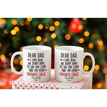 LiliWair Gifts For Dad From Daughter Son for Christmas, Dad Gifts, Father Coffee Mug for Husband from Wife Happy Funny First Birthday Mugs For Father, Daddy Stepdad Stepfather Step Dad's Presents Cup