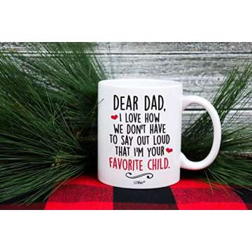 LiliWair Gifts For Dad From Daughter Son for Christmas, Dad Gifts, Father Coffee Mug for Husband from Wife Happy Funny First Birthday Mugs For Father, Daddy Stepdad Stepfather Step Dad's Presents Cup