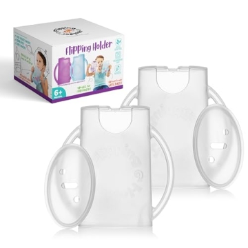 Flipping Holder 2-in-1 Baby Food Pouch & Juice Box Holder (2-pack) - No-Squeeze, Food-Safe Container...