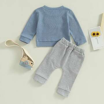 Newborn Unisex Waffle Outfit for Boys and Girls