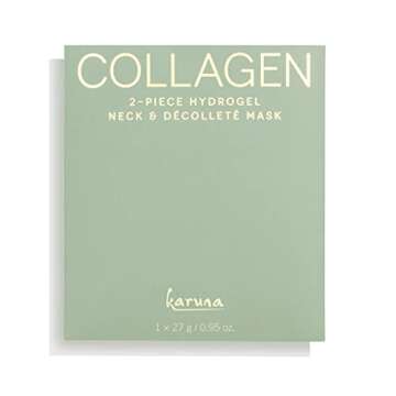 Karuna Skin - COLLAGEN Decollete & Neck Hydrogel Mask, 2-Piece Deeply Moisturizing Wrinkle Patches, Age-Defying, Hydrating & Rejuvenating, Targets Fine Lines & Wrinkles, 1 Pack