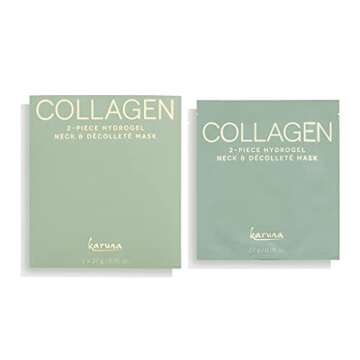 Karuna Skin - COLLAGEN Decollete & Neck Hydrogel Mask, 2-Piece Deeply Moisturizing Wrinkle Patches, Age-Defying, Hydrating & Rejuvenating, Targets Fine Lines & Wrinkles, 1 Pack
