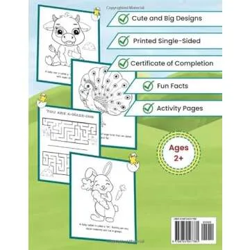Farm Animals Coloring Book: Fun & Educational Designs for Kids 2-7