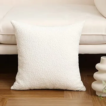 Luxurious Jeneoo Ivory Boucle Pillow Covers for Home Decor