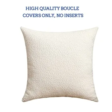 Luxurious Jeneoo Ivory Boucle Pillow Covers for Home Decor