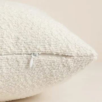 Luxurious Jeneoo Ivory Boucle Pillow Covers for Home Decor