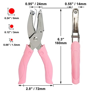 Handheld Craft Punch Set - Versatile Tag Punchers for DIY
