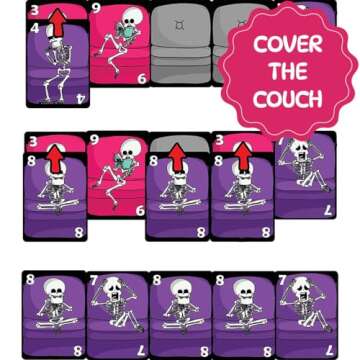 Couch Skeletons Card Game - Quick and Easy 2 Player Game by The Dusty Top Hat