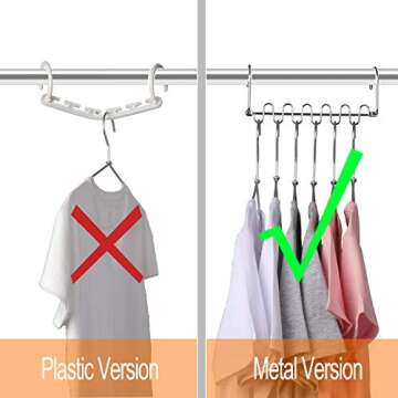 GEFTOL Metal Space Saving Hangers 20 Pack for Organizing