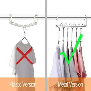 GEFTOL Metal Space Saving Hangers 20 Pack for Organizing