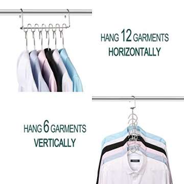 GEFTOL Metal Space Saving Hangers 20 Pack for Organizing