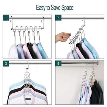 GEFTOL Metal Space Saving Hangers 20 Pack for Organizing
