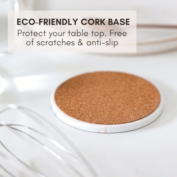 Stylish Terrazzo Marble Coaster Set with Holder