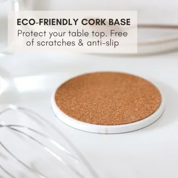 Stylish Terrazzo Marble Coaster Set with Holder