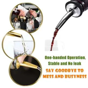 WAFJAMF Liquor Pour Spouts Set - 6 Pcs Premium Pourers