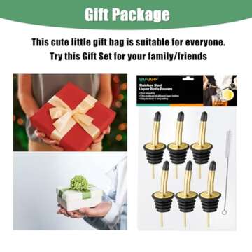 WAFJAMF Liquor Pour Spouts Set - 6 Pcs Premium Pourers