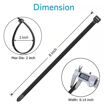 Skalon's Durable 8 Inch Zip Ties - 100 Pack