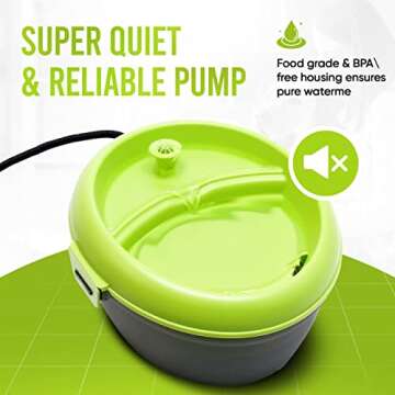 Dog H20 Large Dog Water Fountain 6 Liter - Automatic Filtered Pet Water Fountain for Dogs Raised Bowl Water Dispenser for Large Pets, Water Level Indicator - Multi-Pet, BPA-Free, Dishwasher Safe