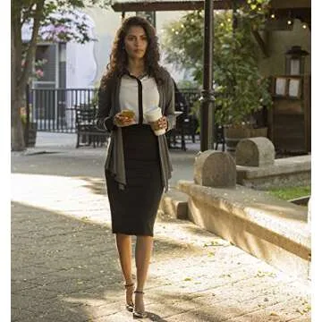 Simlu Fuchsia Skirt For Women Hot Pink Pencil Skirt Below The Knee,Bright Fuchsia,X-Large