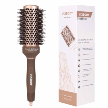 FIXBODY Hair Brush, Round Brush for Blow Drying, Curling, Styling, Nano Thermal Ceramic & Ionic Tech...