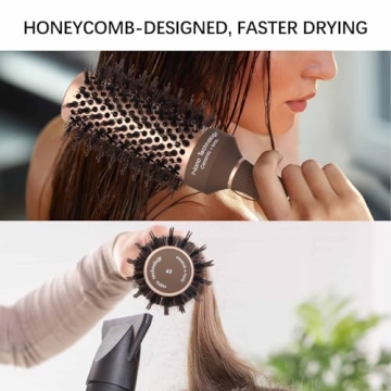 FIXBODY Round Hair Brush for Effortless Blow Drying and Styling