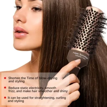 FIXBODY Round Hair Brush for Effortless Blow Drying and Styling