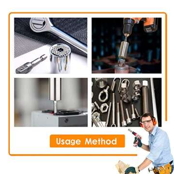 Gifts for Men Stocking Stuffers for Men Dad Christmas Gifts Universal Socket Tools Sets, Gifts for Dad Mens Him Husband, Multitools 7-19mm Birthday Gifts from Daughter Son Wife Kids