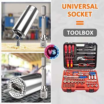 Gifts for Men Stocking Stuffers for Men Dad Christmas Gifts Universal Socket Tools Sets, Gifts for Dad Mens Him Husband, Multitools 7-19mm Birthday Gifts from Daughter Son Wife Kids