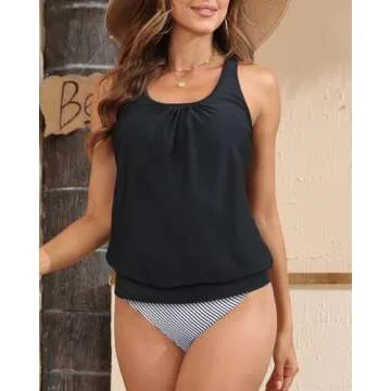 Stylish Yonique Women's Tankini Swimsuit with Tummy Control