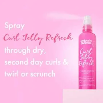 Umberto Giannini Curl Jelly Refresh - 5 fl Oz Vegan & Cruelty Free Refreshing Spray for Zero Frizz, Defined Curls - Moisturising for Curly, Wavy Hair Styling