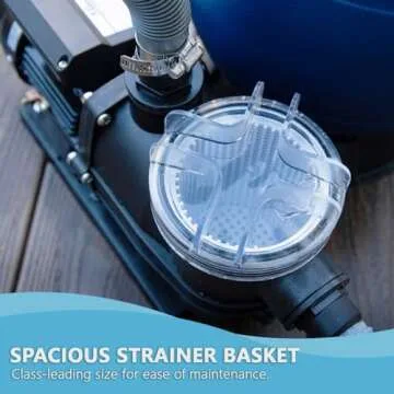 XtremepowerUS High-Flo Sand Filter Pump System 12" Filter Tank 10,000 Gallons for Above Ground Pool 3/4HP Pool Pump 2400GPH Flow