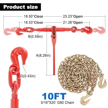 Heavy-Duty Chain Binder for Secure Hauling 5400 lbs Capacity