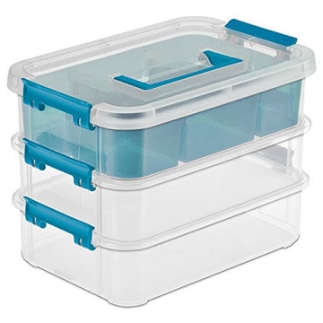 Versatile Sterilite Stack and Carry Hobby Case for Crafts