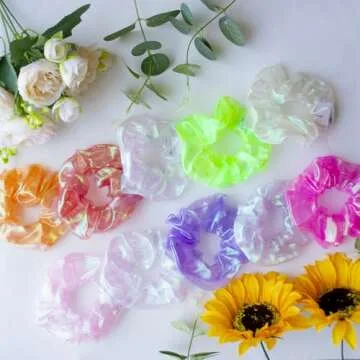 20PCS LED Scrunchies, Light up Hair Scrunchy, Women Girls Luminous Hair Strands, Colorful Meteor Yarn Hair Bands with 3 Light Modes, Scrunchies Glow in The Dark for Christmas Carnival Party Supplies