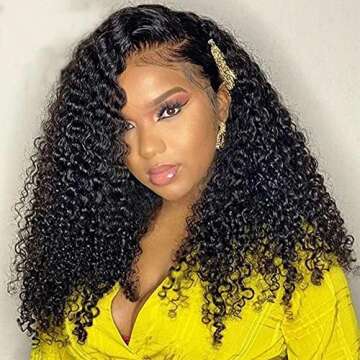 SUNTU Afro Kinky Curly Lace Front Wig for Natural Style