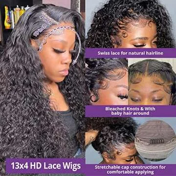 SUNTU Afro Kinky Curly Lace Front Wig for Natural Style