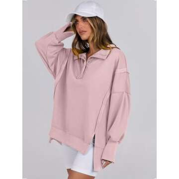 ANRABESS Women's Oversized Casual Pullover Sweatshirt