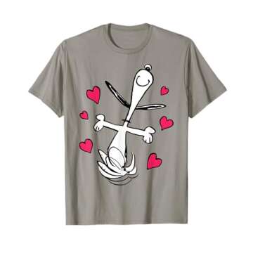 Snoopy Dancing Hearts T-Shirt - Classic and Comfortable Tee