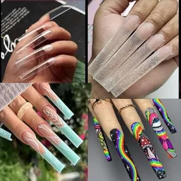 SITELENABY 3XL Full Cover Square Nail Tips, 360pcs