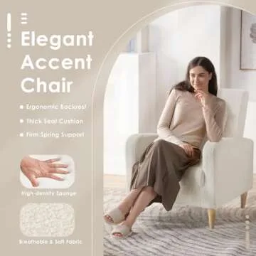 Stylish COLAMY Sherpa Accent Chair for Comfort and Style