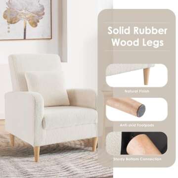 Stylish COLAMY Sherpa Accent Chair for Comfort and Style