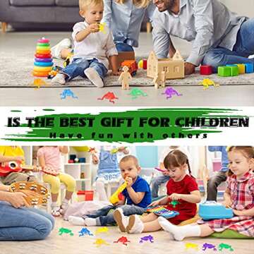 Skylety 12 Pieces Frog Jumping Toys in Assorted Colors