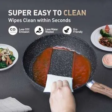 MAISON ARTS Non Stick Granite Pots and Pans Cookware Set