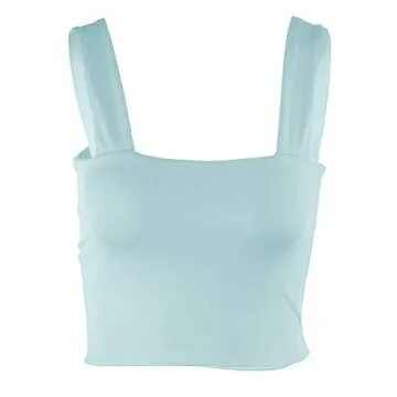 MISSACTIVER Women Summer Crop Top Solid Sleeveless Vest